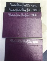 4 proof sets --1975 / 1978 / 1985 / 1986