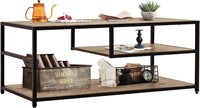 LINSY HOME 3-Tier Coffee Table with Storage 43”