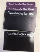 4 proof sets --1973 / 1974 / 1992 x2
