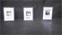 LEAF MOMENTS OF GREATNESS LOT OF 3 SIGNED CARDS