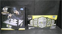 AEW WRESTLING RING AND BELT PACKAGED