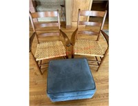 2 chairs w/ottoman