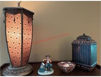 Lamp, Ceramic box, Bowl