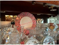 Glassware top shelf China Hutch