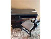 Small wooden desk and chair
