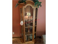 Wood Cabinet, Hutch display cabinet and contents