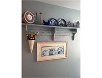 Shelf and decor, Marbles, Delf&Blue, print