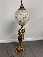 ANTIQUE FRENCH SIGNED GLOBE LAMP