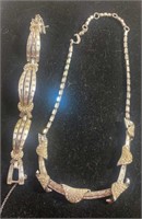 Vintage Boucher necklace and bracelet