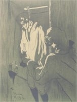 French Lithograph on Paper Signed T-Lautrec