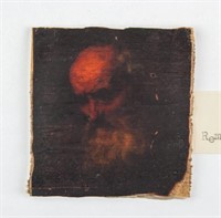 Oil on Wood Miniature Rembrandt Label Paris
