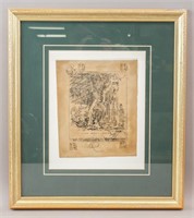 Dutch Etching on Paper After Rembrandt