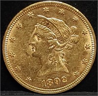 1892 $10 Liberty Gold Eagle High Grade, Nice!
