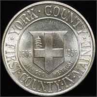 1936 York County Maine Silver Half Dollar BU