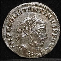 Ancient Roman Bronze Follis Coin Constantine I