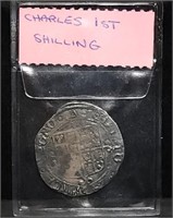 Charles I Hammered Silver Shilling (1625-1649)