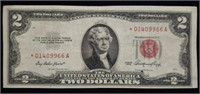 Nice 1953 $2 Red Seal STAR Note Legal Tender