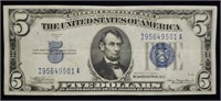 1934 A $5 Silver Certificate, Higher Grade Note