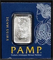 PAMP 1 Gram .9995 Platinum Bar in Assay Card