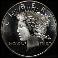 Vintage 1 Troy Oz .999 Silver Peace Dollar Round