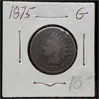 1875 Indian Head Cent, Better Date