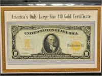 1907 $10 Gold Certificate in PCS Portfolio Set