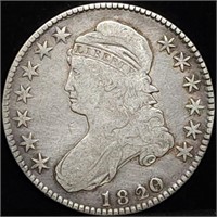 1820/19 Capped Bust Silver Half Dollar VF Nice!