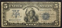 1899 $5 Indian Chief Silver Certificate Rare Note
