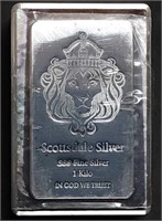 Huge 1 Kilo .999 Silver Scottsdale Stacker Bar