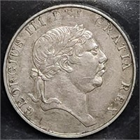 1813 George III Irish 10 Pence Silver Bank Token