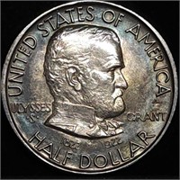 1922 Grant with Star Silver Half Dollar BU Toned