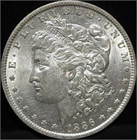 1886-O Morgan Silver Dollar BU Key Date, Nice