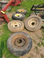 3-15" & 2-14" tires & rims