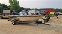 2000 Fisher  Avenger Sport 17 Boat and Trailer