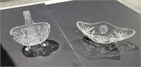 2 Candy Dishes - unsure if its crystal?