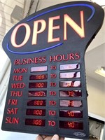 LED "OPEN" BUSINESS SIGN