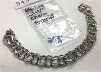 Sterling Silver 7" Charm Bracelet 24g