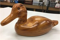 15" Handcrafted Wooden Duck