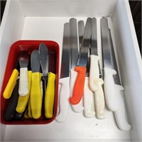 Drawer of Bread Knives and Spreading Knives