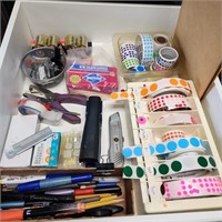 Supply Drawer, Labels, Clip Boards, Batteries,