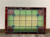 Large Antique Leaded/Stained Glass Panel