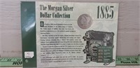 1885 Morgan Silver Dollar Coin w/ COA