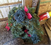Christmas Wreaths & Candle