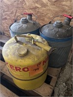 (3) 5 gallon metal fuel cans