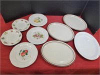 4 oval Serving Dishes - measures 1Ft diameter,