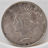 1922-P Peace Silver Dollar - AU