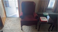 2 Vintage Velvet Wingback Chairs