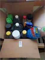 Box lot of cleaning supplies