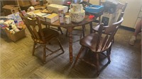 Vintage Wooden Dining Table and chairs