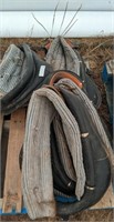 4 HORSE COLLARS COMPLETE W/ PADS 19"